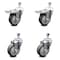 Service Caster 4 Inch Thermoplastic Rubber Swivel 1/2 Inch Stem Caster Total Lock Brake SCC, 2PK SCC-TSTTL20S414-TPRB-121315-2-S-2 - alternate 1